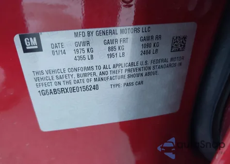 2014 Cadillac Ats Luxury z USA, uszkodzony, nr VIN 1G6AB5RX0E0156240